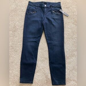 Kut from the Kloth Dark Wash Skinny Ankle Jeans Zip Pockets 8 #KPO347MA1 NWT